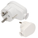 УГЛОВАЯ ВИЛКА С ЗАЗЕМЛЕНИЕМ UNI-SCHUKO, СЪЕМНАЯ, БЕЛАЯ 16А