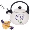 Эмалированный стальной чайник со свистком КАМИЛЛА.