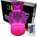 Ночная лампа 3D медведя светодиодные лампы
