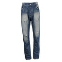 Pánske nohavice s dierami Úzke džínsy s dz Dominujúci materiál akryl