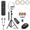 СВЕТОДИОДНАЯ КОЛЬЦЕВАЯ ЛАМПА КОЛЬЦО ДЛЯ МАКИЯЖА ШТАТИВ ДЛЯ СЕЛФИ 240 Вт 3 цвета света