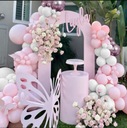 Воздушный шар гирлянда розовый день рождения крещение светло-розовый