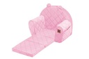 Розовое бархатное кресло Royal Child с откидной спинкой
