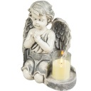 БОЛЬШАЯ СЕРАЯ СВЕЧА + СВЕЧА, ГИПСОВАЯ ФИГУРКА ГРОБНИЦЫ, СВЕТОДИОДНАЯ ЛАМПА 3XAAA