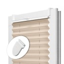 Жалюзи плиссе, ширина 67x230 см, неинвазивные.