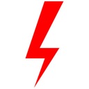 Женская наклейка-стикер Thunderbolt Lightning 10x4,5 см