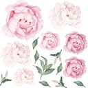 РОЗОВЫЕ ЦВЕТЫ, ПИОНЫ, РАСТЕНИЯ, наклейки на стены