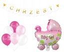 НАБОР воздушных шаров-баннер для розового крещения девочки