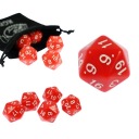 RPG КУБИКИ КРАСНЫЕ КУБИКИ K20