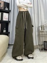 Women's Elastic Waist Drawstring Design Casual Jea Linia petite (dla niskich)