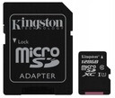 Pamäťová karta 128GB Micro SD KINGSTON SDCS2 C10 V10 A2 100Mb/s adaptér Rýchlostná trieda C10 V10 A2