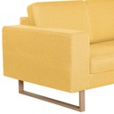 Sofa 3-osobowa, tapicerowana tkaniną, żółta Waga produktu z opakowaniem jednostkowym 40.5 kg