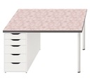 Защитный коврик для стола Ikea, пастельно-розовый.