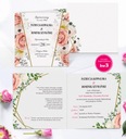 Свадебные приглашения с цветами в стиле бохо - 10 шт (Интернет-мастер)