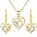 НАБОР ИЗ СЕРЕБРА 925 ПРОБЫ С СЕРДЦАМИ