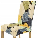 БЕЖЕВЫЙ ПОКРЫТИЕ НА СТУЛ, ЖЕЛТЫЕ ЛИСТЬЯ, УЗОРЫ, ГИБКИЙ, УНИВЕРСАЛЬНЫЙ