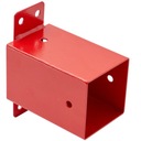 Соединитель квадратный настенный 90 мм красный