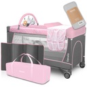 ДВУХУРОВНЕВАЯ кроватка LIONELO FLOWER + СЕРОЕ БАМБУКОВОЕ ОДЕЯЛО