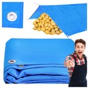 ТОЛСТЫЙ СИНИЙ АРМИРОВАННЫЙ ПРОЧНЫЙ БРЕЗЕНТ 6x8