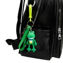 Зеленый брелок в виде лягушки-кактуса для ключей от рюкзака