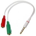 Kabel Adapter Słuchawki Mikrofon 3-4 PIN MINI JACK