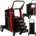 СВАРОЧНАЯ ТЕЛЕЖКА ДЛЯ СВАРОЧНЫХ МАШИН 4 ЯЩИКА + ПОЛКА ДЛЯ ЦИЛИНДРОВ