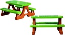 Садовый СТОЛИК для детей со скамейками, набор для пикника Mochtoys 10722