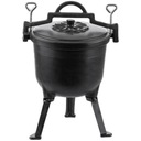 KOCIOŁEK ŻELIWNY EMALIOWANY GARNEK MYŚLIWSKI 11L