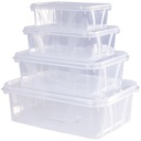 POJEMNIKI PLASTIKOWE 4 SZTUKI NA ŻYWNOŚĆ MOCNE