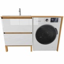 Шкаф под умывальник с WASHBASIN 60 см + столешница 124 СМ над СТИРАЛЬНОЙ МАШИНОЙ__ОБЗОР__РАЗМЕР__