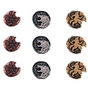 ZESTAW 9 WILKOŁACZYCH METALOWYCH MONET LARP RPG