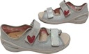 Papuče detské sandále BEFADO 065x179 sivá ružová srdiečko r.27 Dĺžka vnútornej vložky 18 cm
