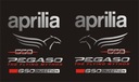 APRILIA PEGASO 650 SIDABRO SPALVOS LIPDUKAI NA MOTOCIKLAS nuotrauka 1