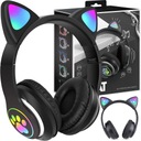 БЕСПРОВОДНЫЕ НАУШНИКИ С МИКРОФОНОМ ЦВЕТНЫЕ СВЕТОДИОДНЫЕ КОШАЧЬИ УШИ ДЛЯ ДЕТЕЙ