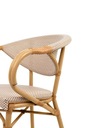 Jedálenská stolička BISTRO PARIS ARM svetlohnedý ratan Hmotnosť (s balením) 8.8 kg