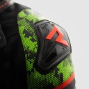 REBELHORN VELOCE CAMO ЧОРНИЙ GREEN FLUO RED КУРТКА МОТОЦИКЛЕТНА ШКІРЯНА  фото 16