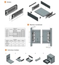 Высокий ящик METALBOX H-150 мм L-350 мм белый RAL9010 AMIX