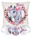 Комплект Подушка+Кружка ЛОШАДЬ ЛОШАДИ+ВАШЕ ИМЯ N7
