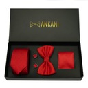 ГАЛСТУК-БАБОЧКА МУЖСКАЯ, КАРМАН Квадратный, Запонки, красный