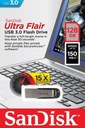 SanDisk PENDRIVE ULTRA FLAIR USB 3.0 128GB 150MB/s STRIEBORNÁ MOBILNÁ PAMÄŤ Značka SanDisk