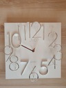 Nástenné hodiny JVD HB24.5, drevené, 3D, biele Napájanie batérie