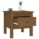 vidaXL Bočný stolík, medovo hnedá, 40x40x39 cm, masívne borovicové drevo Výška nábytku 39 cm