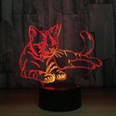 Кошачий ночник 3D светодиодный пульт дистанционного управления с гравировкой имени в подарок