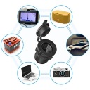 ГНІЗДО ПРИКУРЮВАЧА 12V 2XUSB ВОЛЬТМЕТР АВТО ПАНЕЛЬ AUTO, СИНІЙ  (18587366172) фото min 12