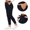 Женские классические спортивные штаны с карманами черные MORAJ XL