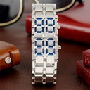 Pánske digitálne hodinky s LED displejom Lava Metal Wristwatch Creative Watch Značka Inna marka
