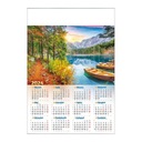 Настенный календарь на 2024 год длиной B1 метр для офиса озеро Лодзь Польша