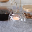 Стеклянный подсвечник на 1 чайную свечу Wilmax, 10 см