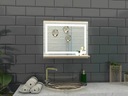 Зеркало для ванной со светодиодной подсветкой и полкой 50х60, дуб сонома