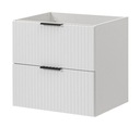 БЕЛЫЙ Шкаф под умывальник 60 см ЯЩИКИ x2 паза
